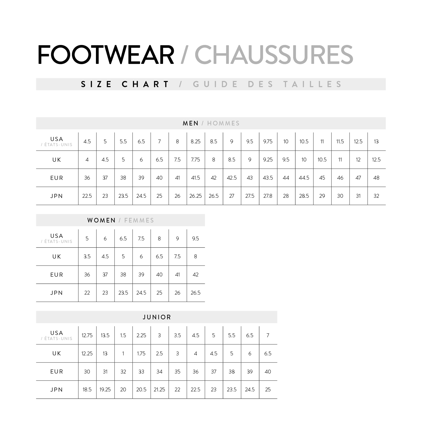 Size Chart for Scott Gravel RC Shoe