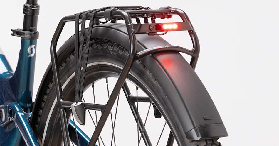 REAR RACK, FENDERS, AND POWERFUL LIGHTS