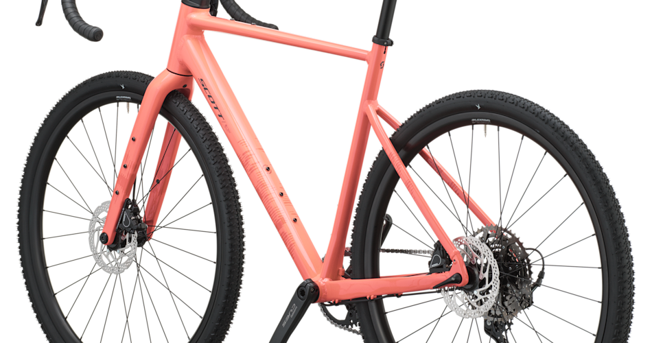 Scott Speedster Gravel 40 Peach Pink alloy frame and Addict HMF carbon fork