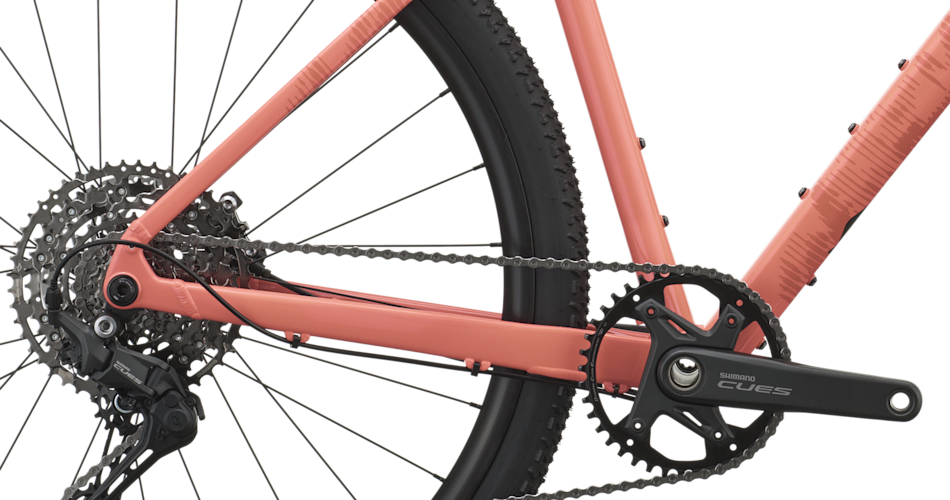 Shimano drivetrain and cassette detail