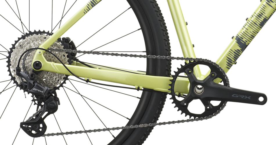 Shimano drivetrain and cassette detail