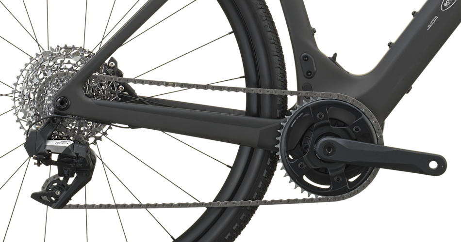 SRAM APEX XPLR drivetrain and cassette detail
