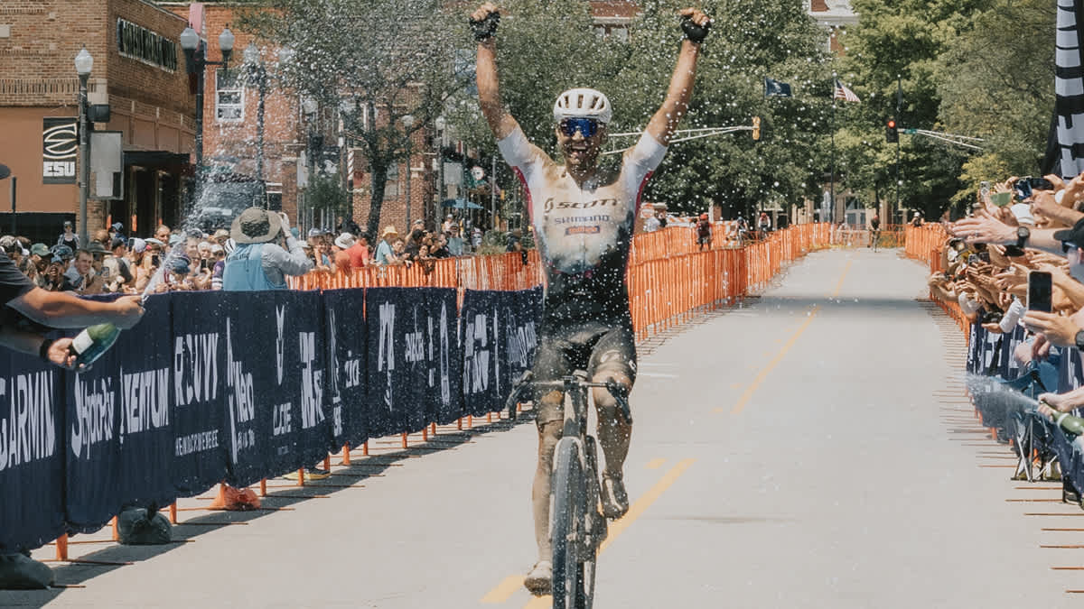 Cameron Jones wins Unbound Gravel in record setting time