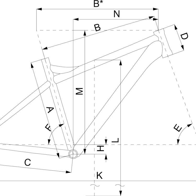 Geometry of Bergamont Revox ATB 26 Girl