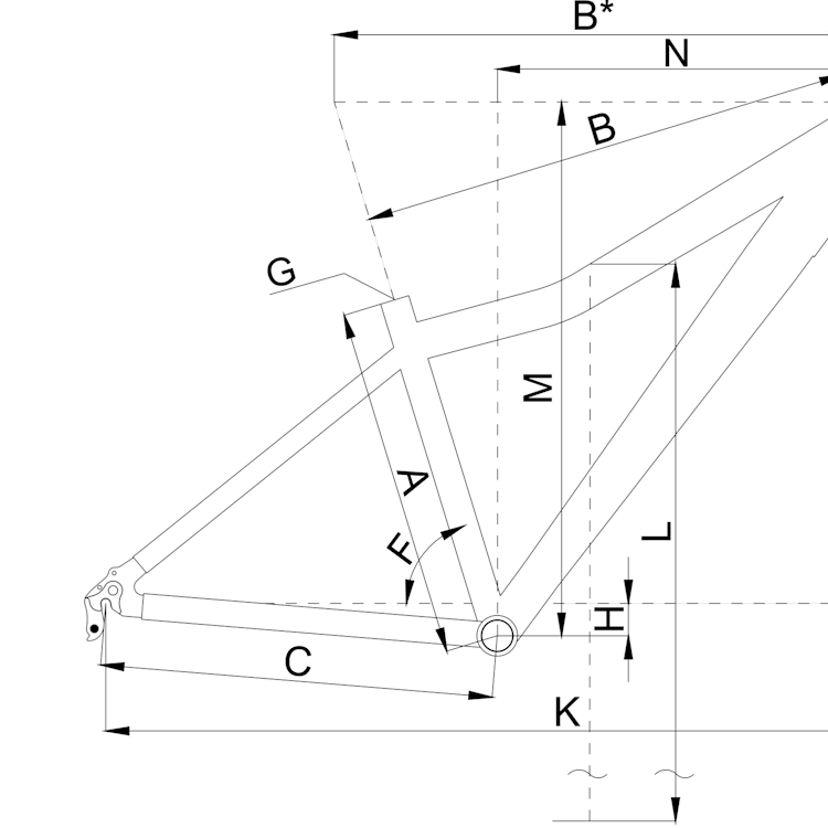 Geometry of Bergamont Bergamonster 20 blue
