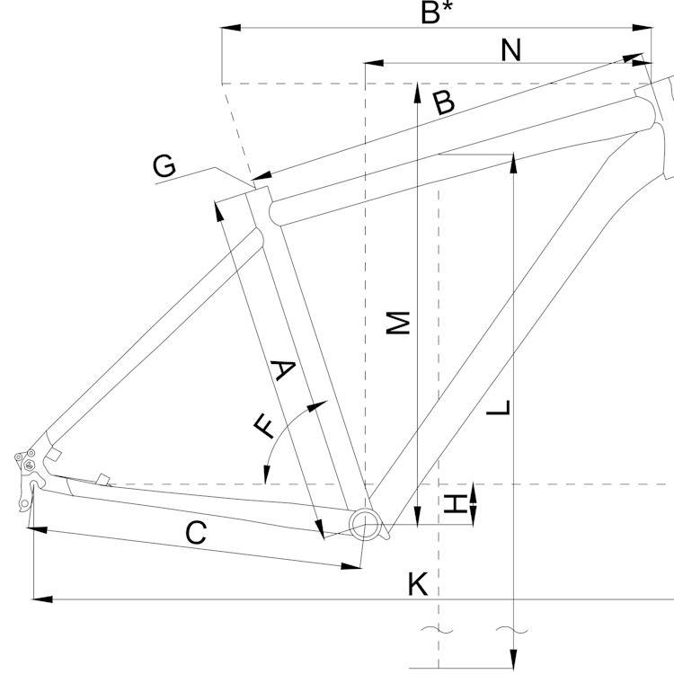 Geometry of Bergamont Horizon Plus 6 Gent