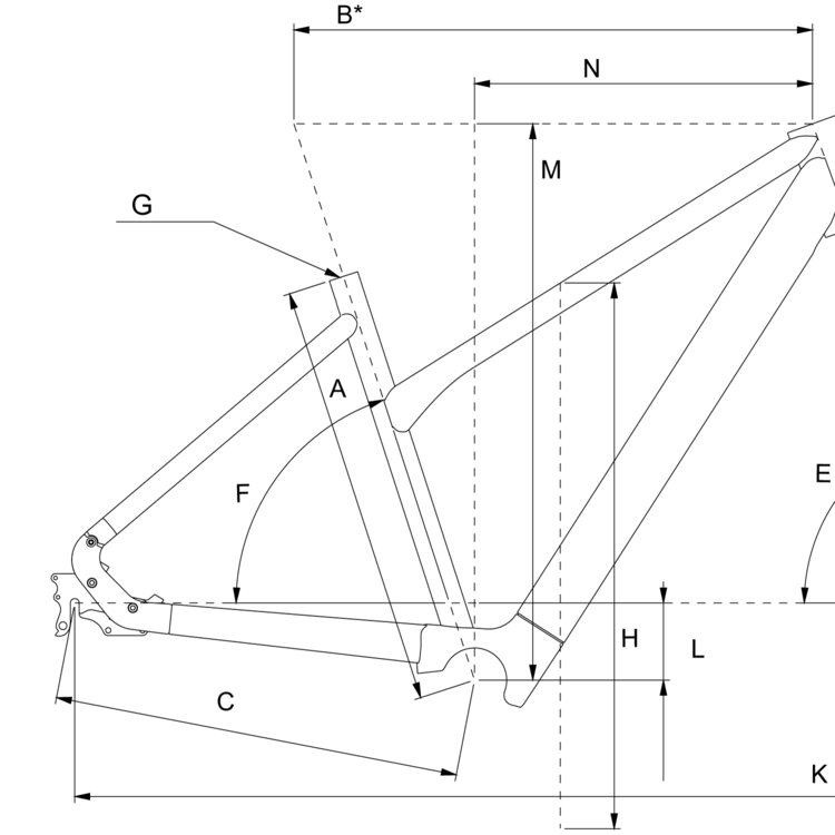 Geometry of Bergamont E-Vitess Sport Lady