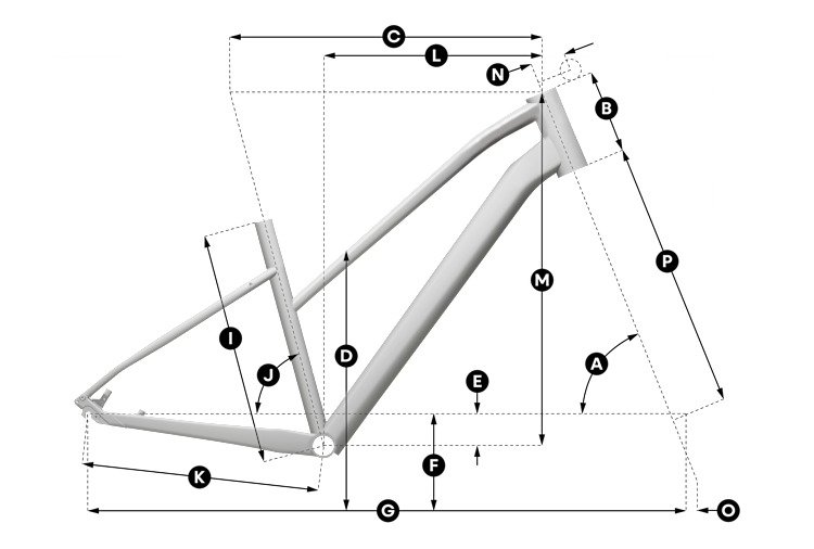 Geometry of Scott Vitess 25 Slope Bike