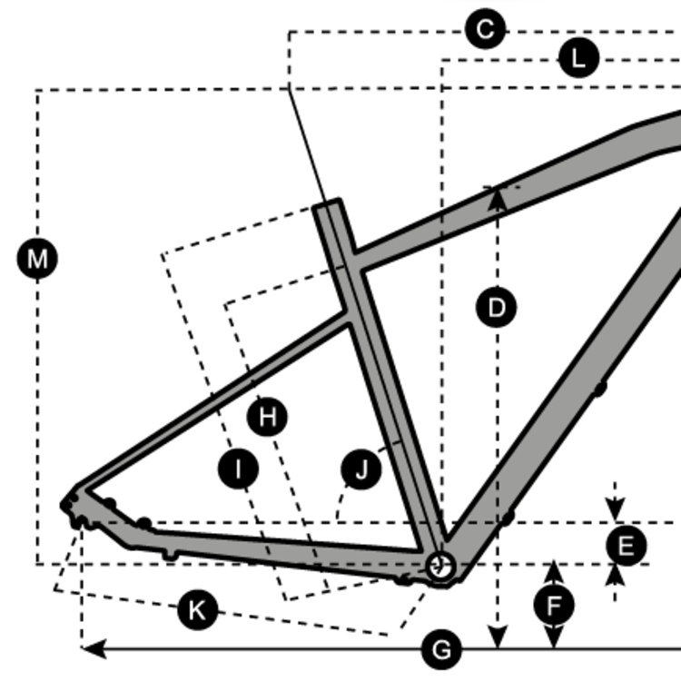Geometry of SCOTT Sub Cross 20 Men Bike