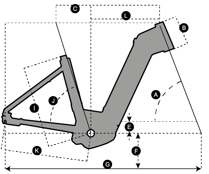 Geometry of SCOTT Sub Cross eRIDE 20 EQ Unisex Bike