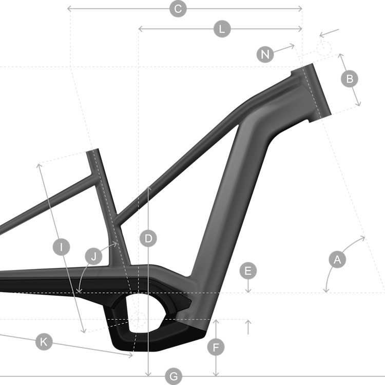 Geometry of SCOTT Sub Sport eRIDE 10 Lady Bike