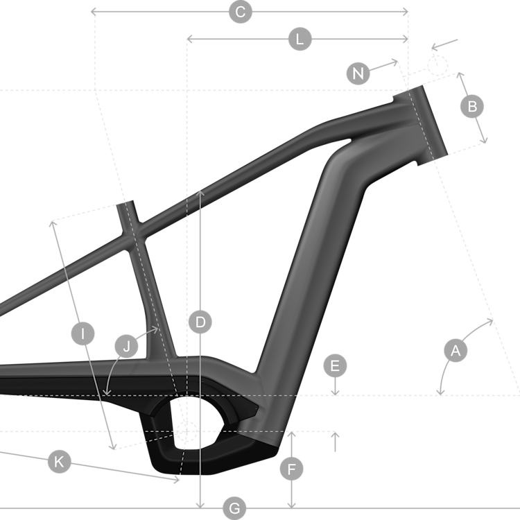 Geometry of SCOTT Sub Sport eRIDE 10 Bike Herren