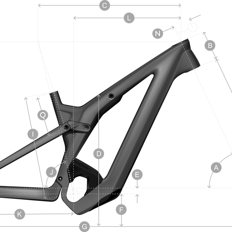 Geometry of SCOTT Contessa Strike eRIDE 910 EVO Bike