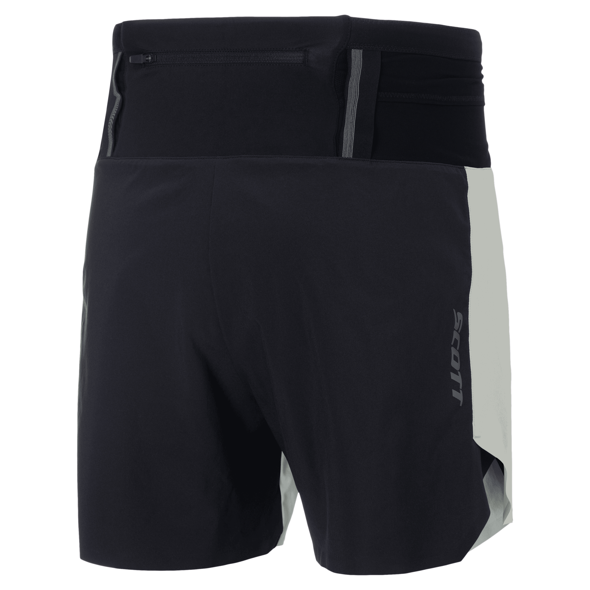 SCOTT RC Run 4.5in kratke tekaške hlače Spray Grey Black zadnja stran