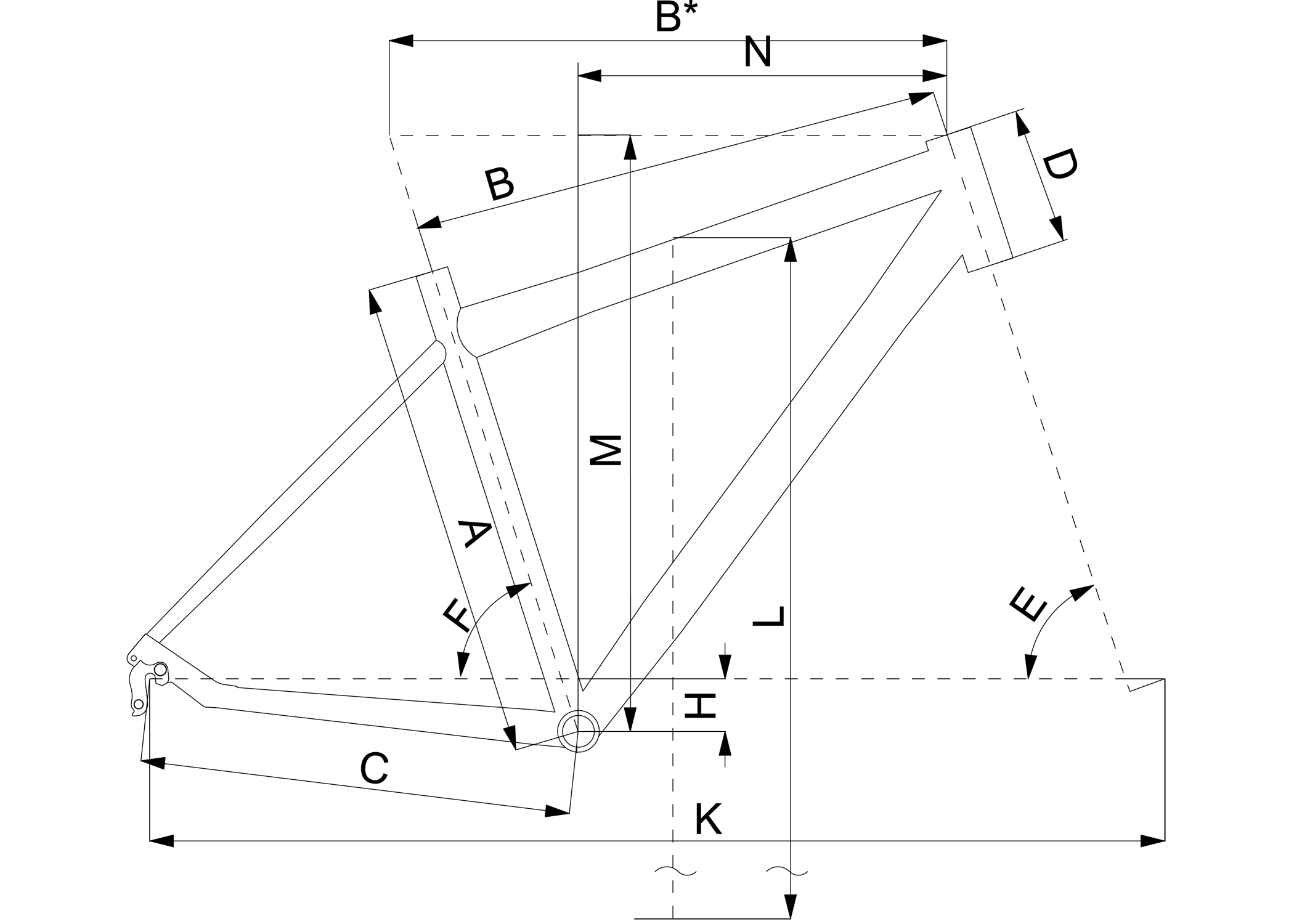 Bergamont Helix 2.5i geometry diagram