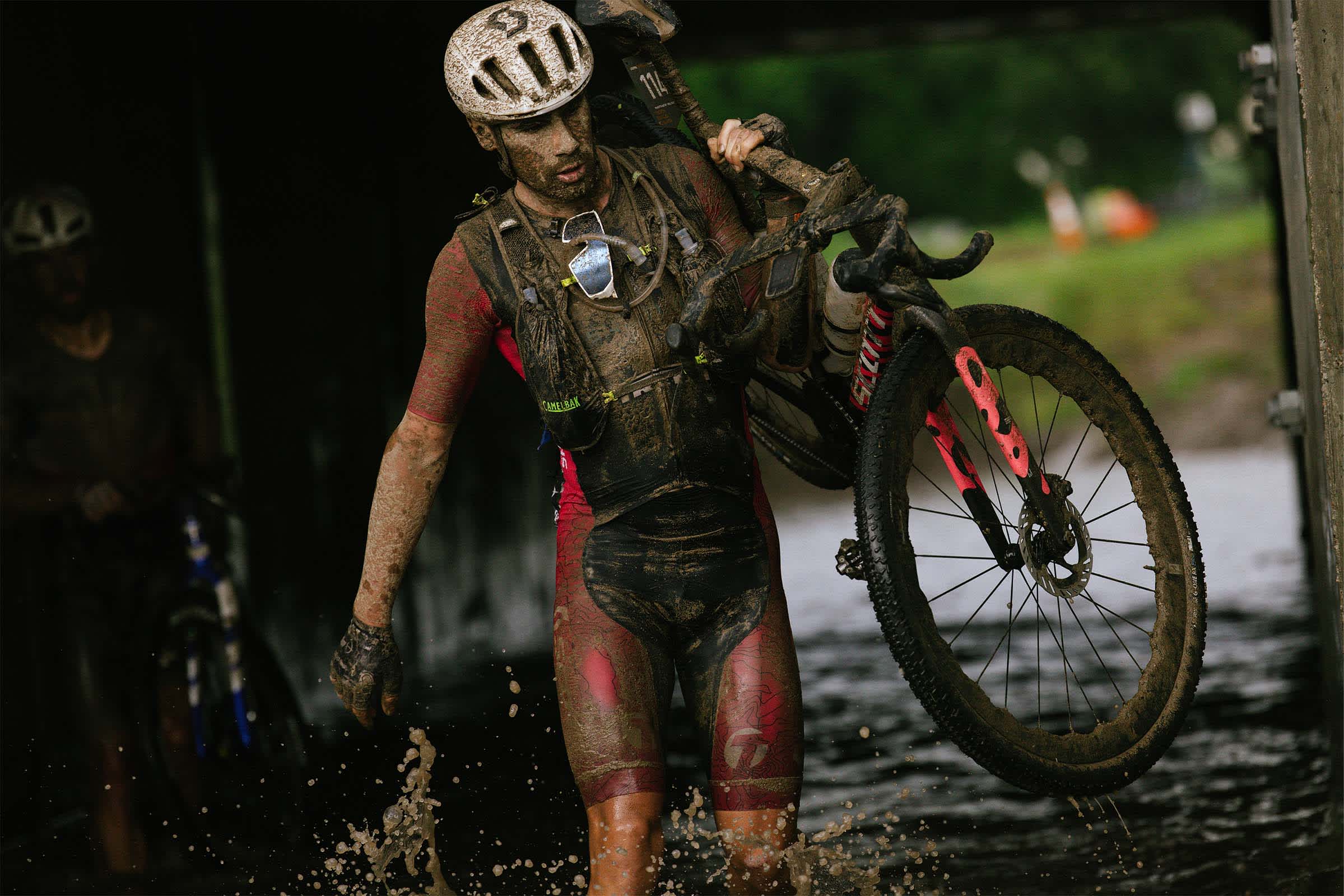 Matt Wilson in the mud